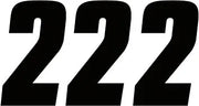 Factory Effex Number Stickers - Black 7" (18 Cm) - 3 Pack