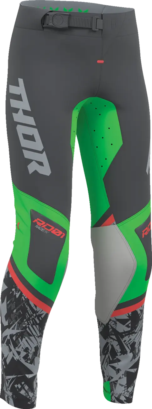 Thor Sportsmode Punk'd Youth Pants Charcoal/Green