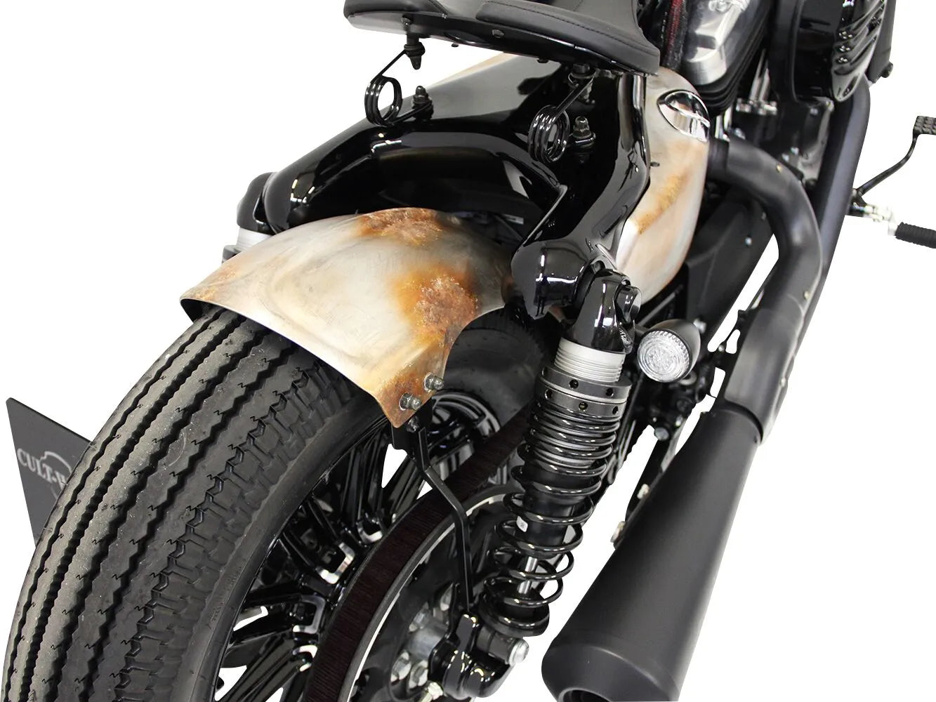 Cult Werk Fender Kit With Seat - Black - For Harley Davidson