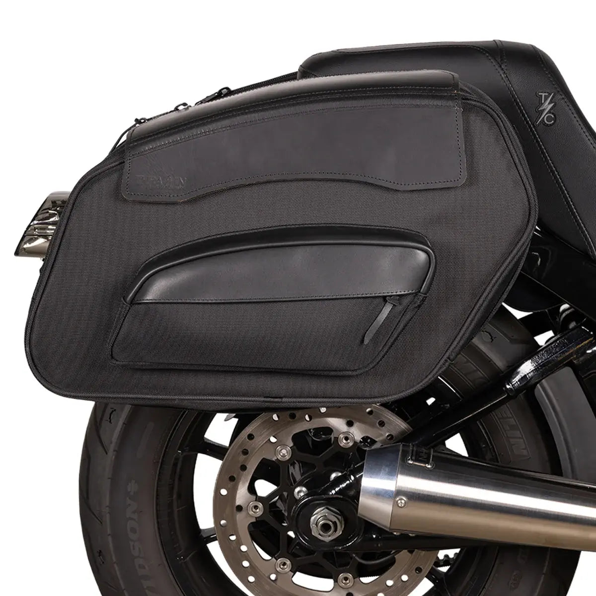 Thrashin Supply Co Sport Saddlebags Quick Detach Black 60 Liter