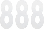 Factory Effex Standard Numbers - White Number 8 (3-pack)