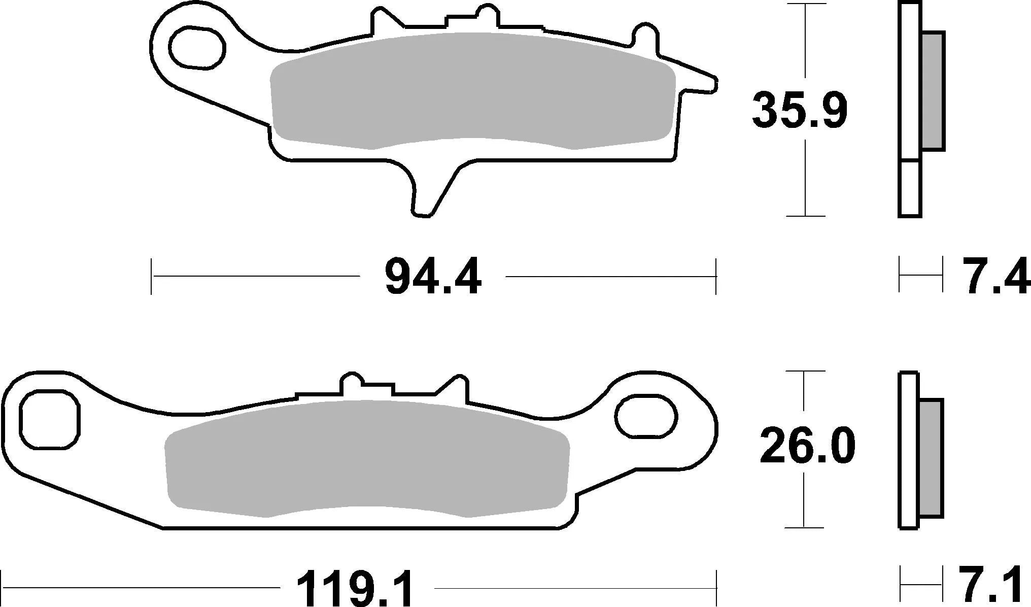Sbs Si Offroad Spiekane Klocki Hamulcowe - Przód