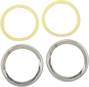 Drag Specialties Chrome Instrument Gauge Bezel