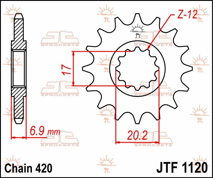 Jt Sprockets Front Sprocket 14t 420 Steel
