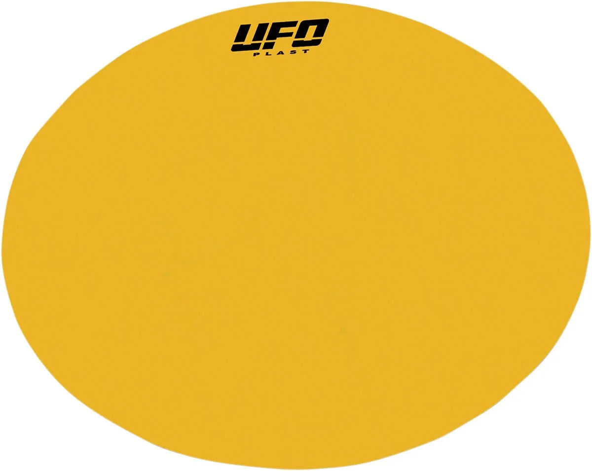 UFO Oval Front Number Plate Stickers Yellow