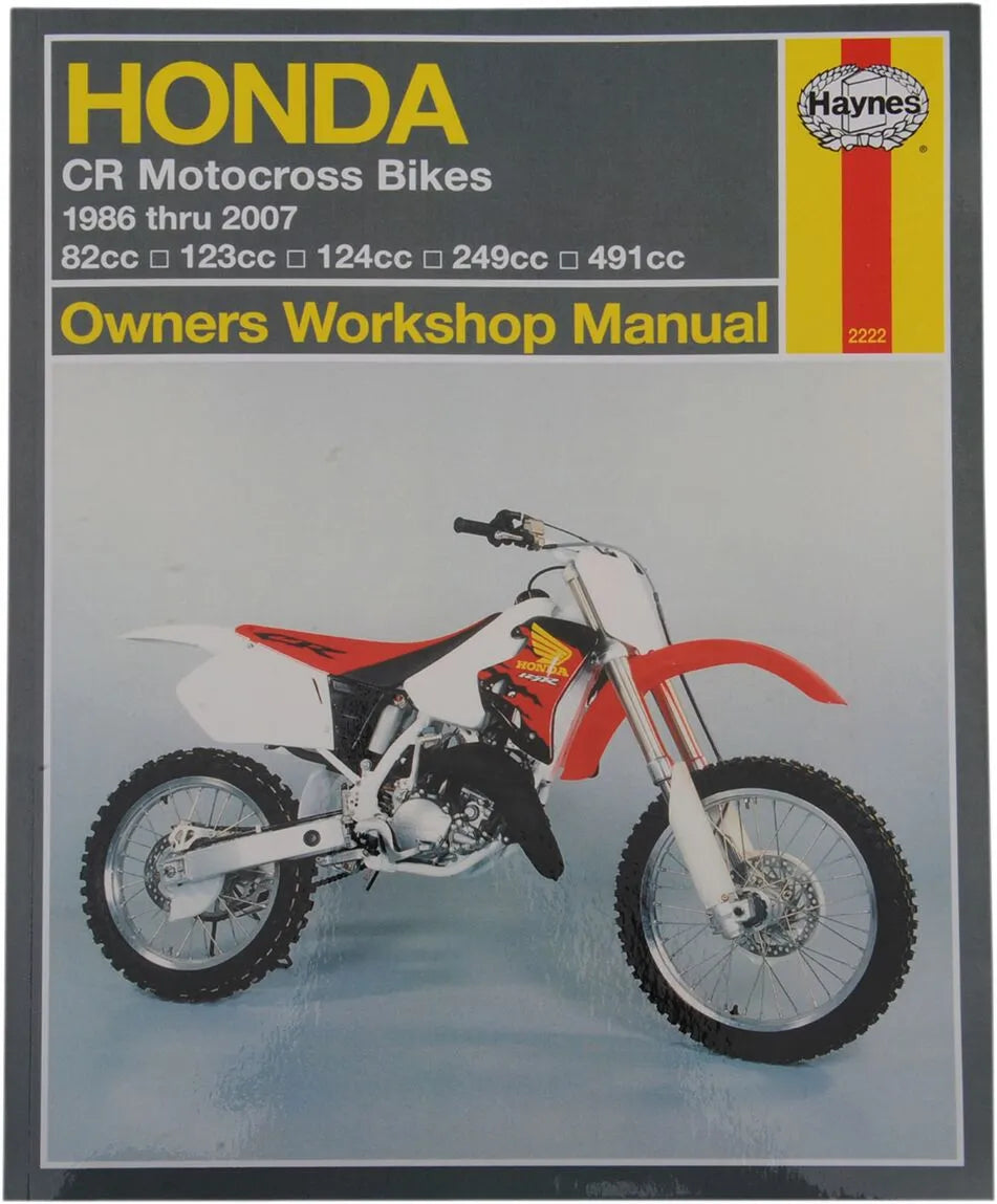 Haynes Repair Manual for Honda CR 125 R CR 250 R 1986-2007