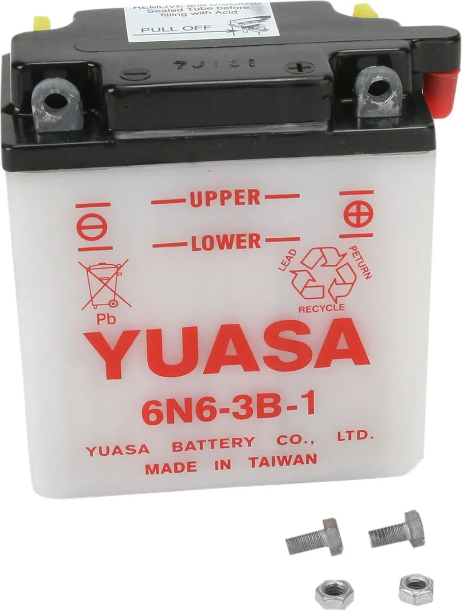 Yuasa Conventional 6-Volt Battery 6N6-3B-1 for Yamaha Honda