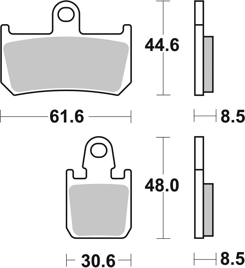 Sbs Ds Racing Dual Sintered Klocki Hamulcowe - Przód
