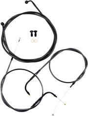 LA CHOPPERS Midnight Braided Cable/Brake Line Kit for Ape Hangers