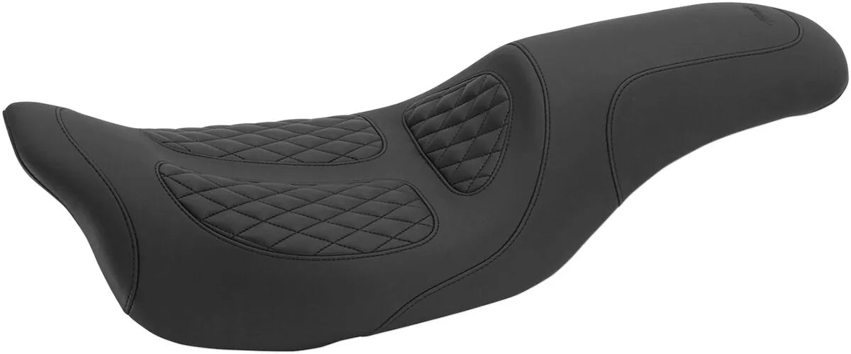 Mustang Dave Perewitz Fastback 2-up Seat - For Harley Davidson