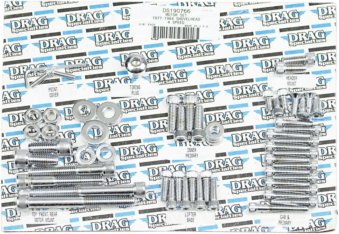 Drag Specialties Socket Head Motor Bolt Set for Harley 1977-1984