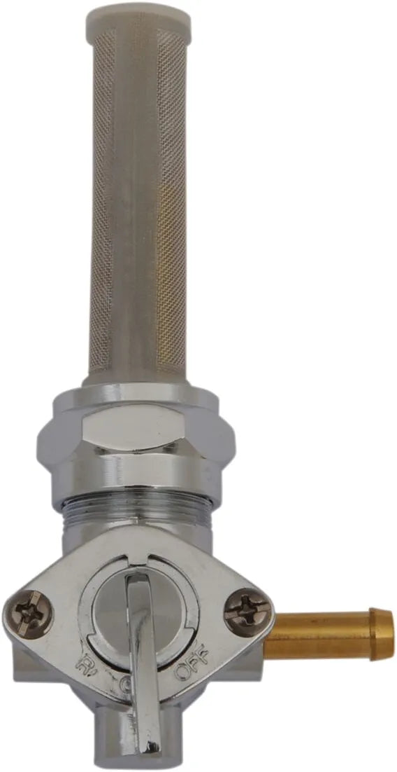 Drag Specialties Fuel Petcock 90 Deg 22mm Chrome for Harley FLT