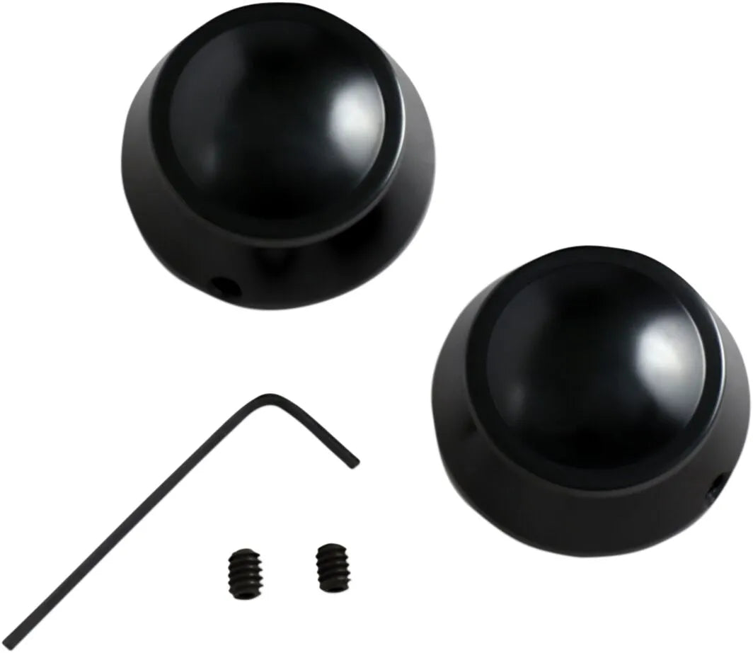Drag Specialties Swingarm Pivot Bolt Covers - Black
