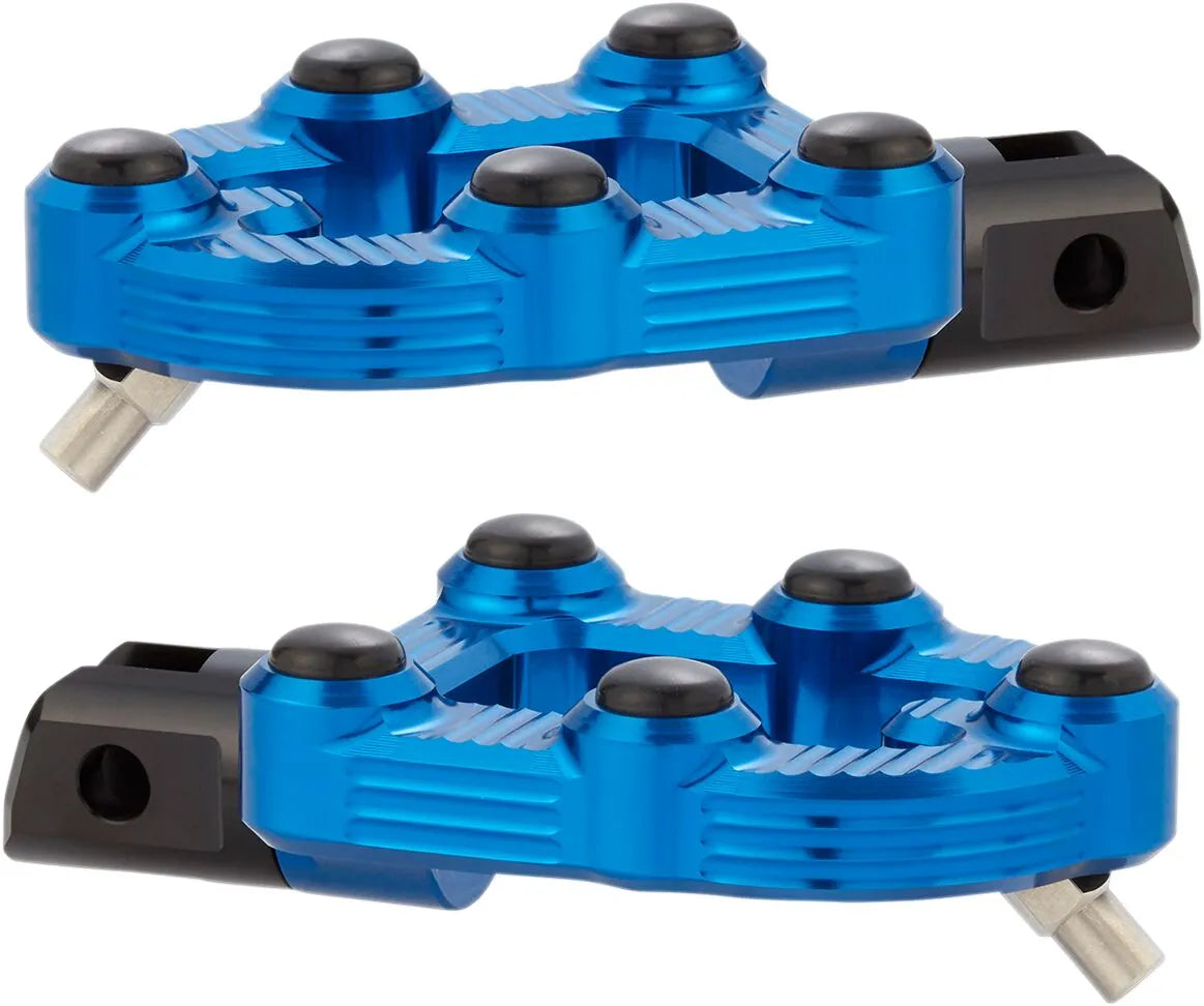 Arlen Ness Mx Foot Pegs - Blue Billet Aluminum