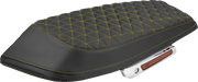 Saddlemen Tri-Gripper Saddlebag Lid Covers Black Gold Stitching