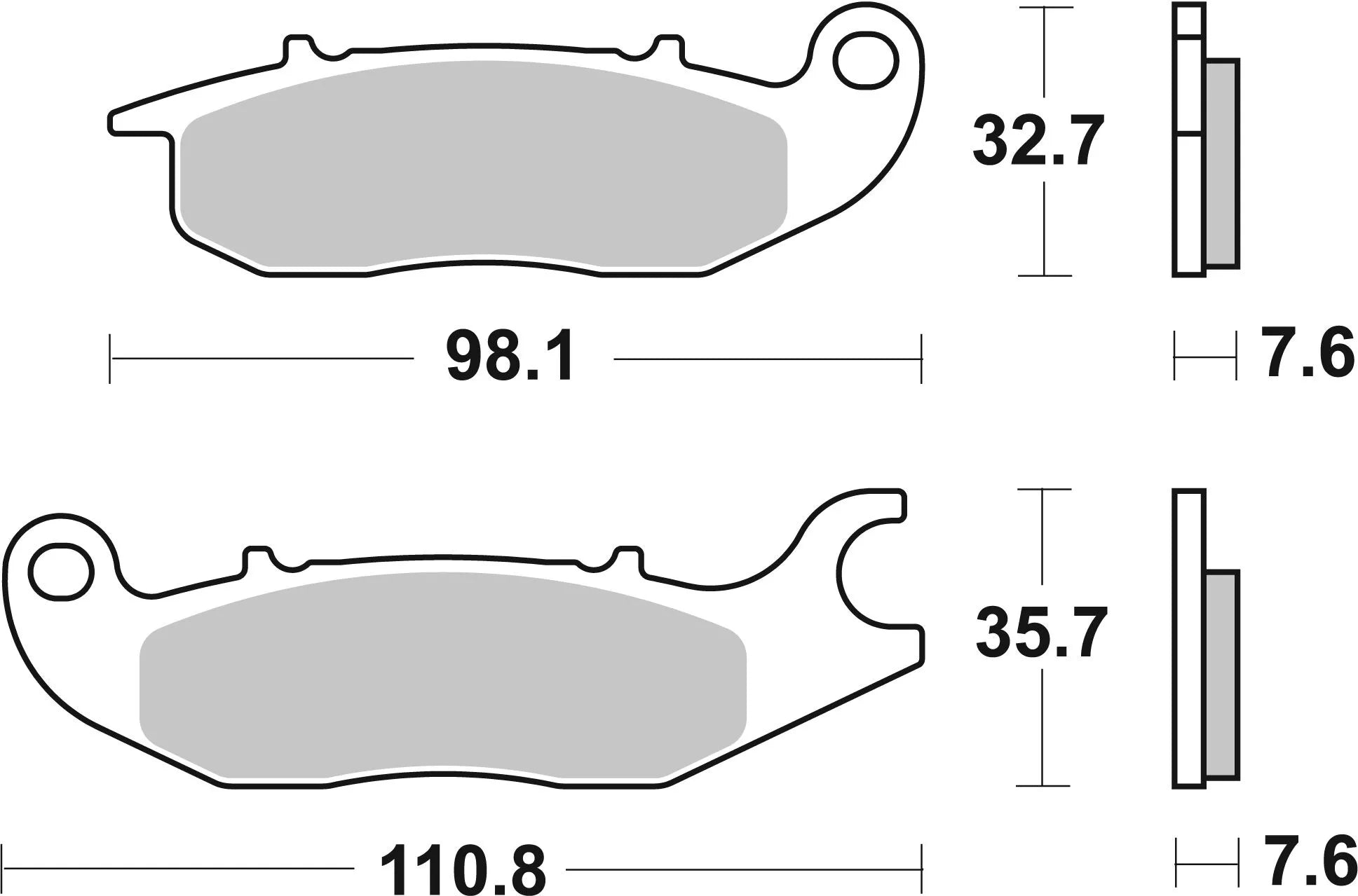 Zestaw Organicznych Klocków Hamulcowych SBS CT Scooter Carbon Tech - Przód