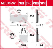 Trw Srt Series Spiekane Klocki Hamulcowe Przednie - Przód