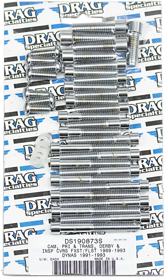 Drag Specialties Smooth Socket Cover Bolt Set for Softail