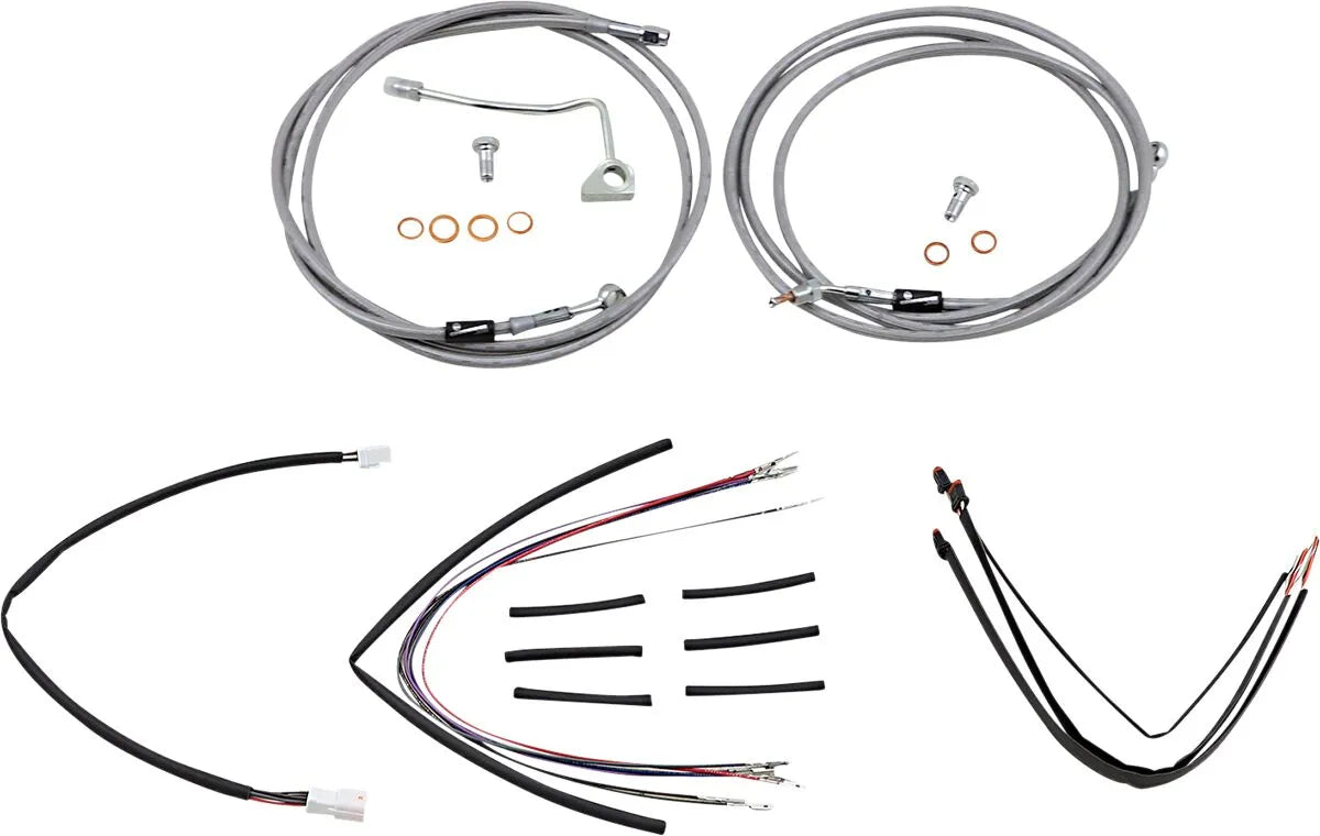 BURLY BRAND Stainless Braided Cable/Brake Line Kit for Ape