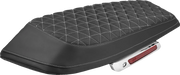 Saddlemen Tri-Gripper Saddlebag Lid Covers Black White Stitching