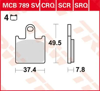 Trw Sv Series Spiekane Klocki Hamulcowe Na Przedni Hamulec - Przód