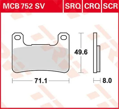Klocki Hamulcowe Trw Crq Series Carbon Race - Przód