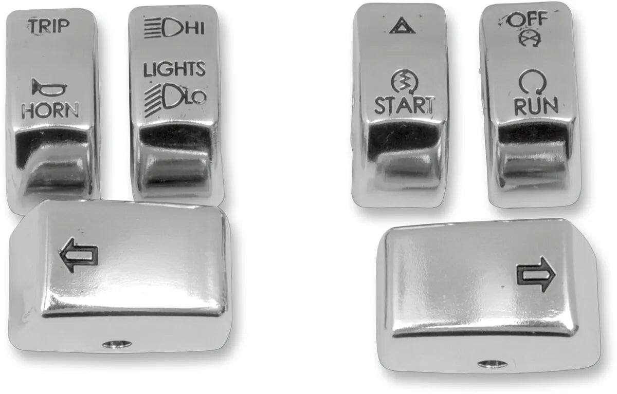 Drag Specialties Chrome Switch Cap Kit - Handlebar Mount