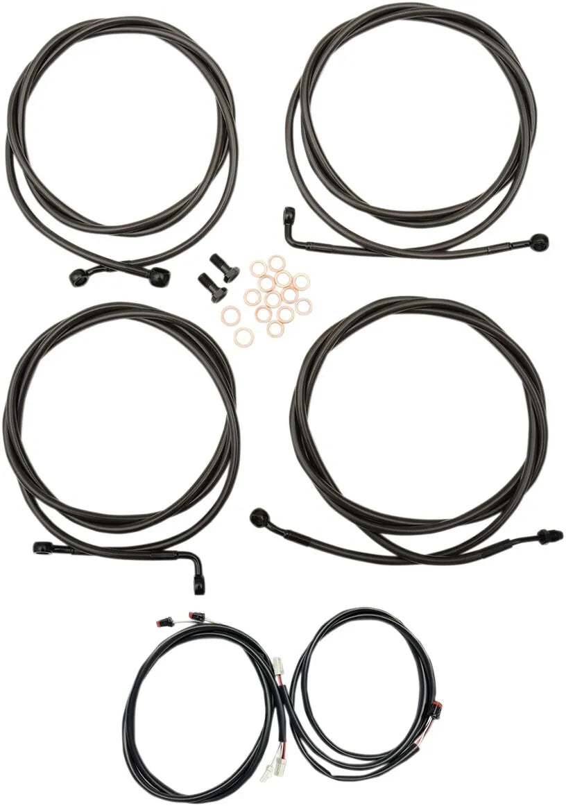 La Choppers Complete Midnight Cable Kit for 18"-20" Handlebars