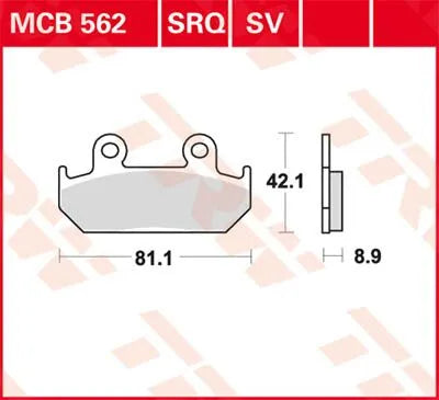 Trw Sv Series Spiekane Klocki Hamulcowe - Przód