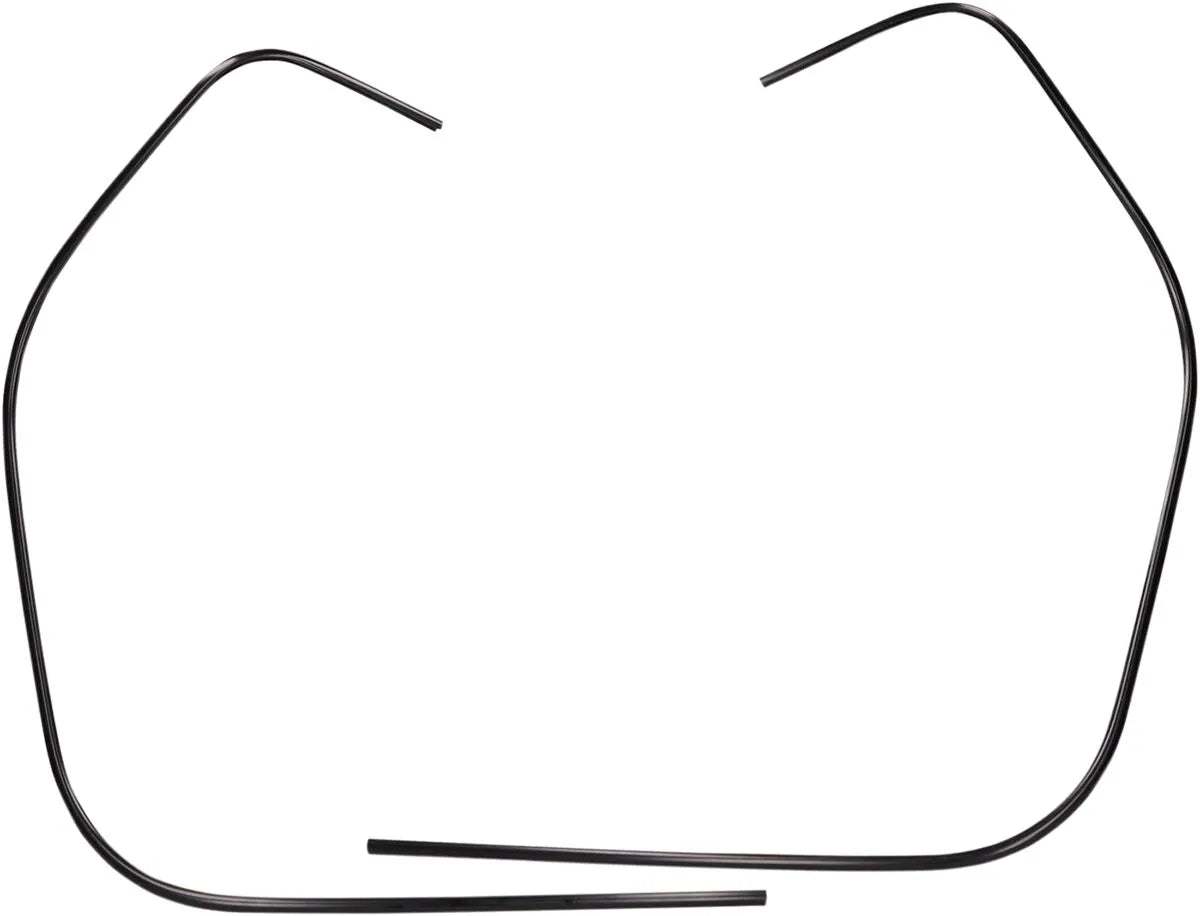 101 OCTANE Black Slitted 2-Piece Leg Shield Edge Trim for Vespa