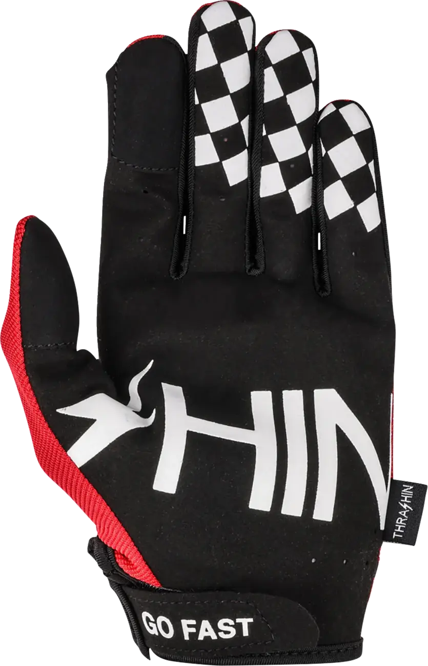 Thrashin Supply Go Fast Stealth Gloves Red