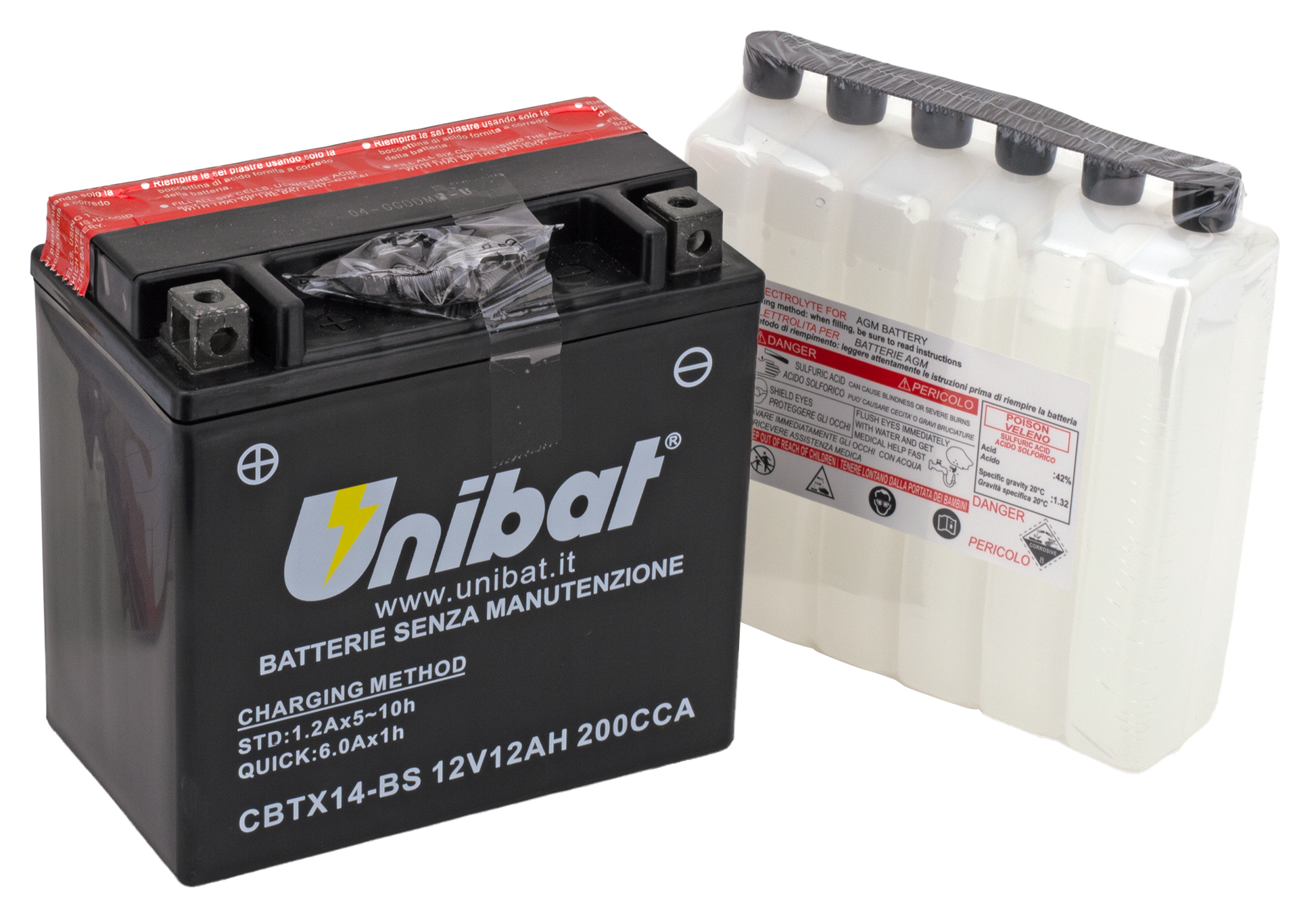 Unibat Agm Dry Batteries with Acid Pack – Engine Electrics