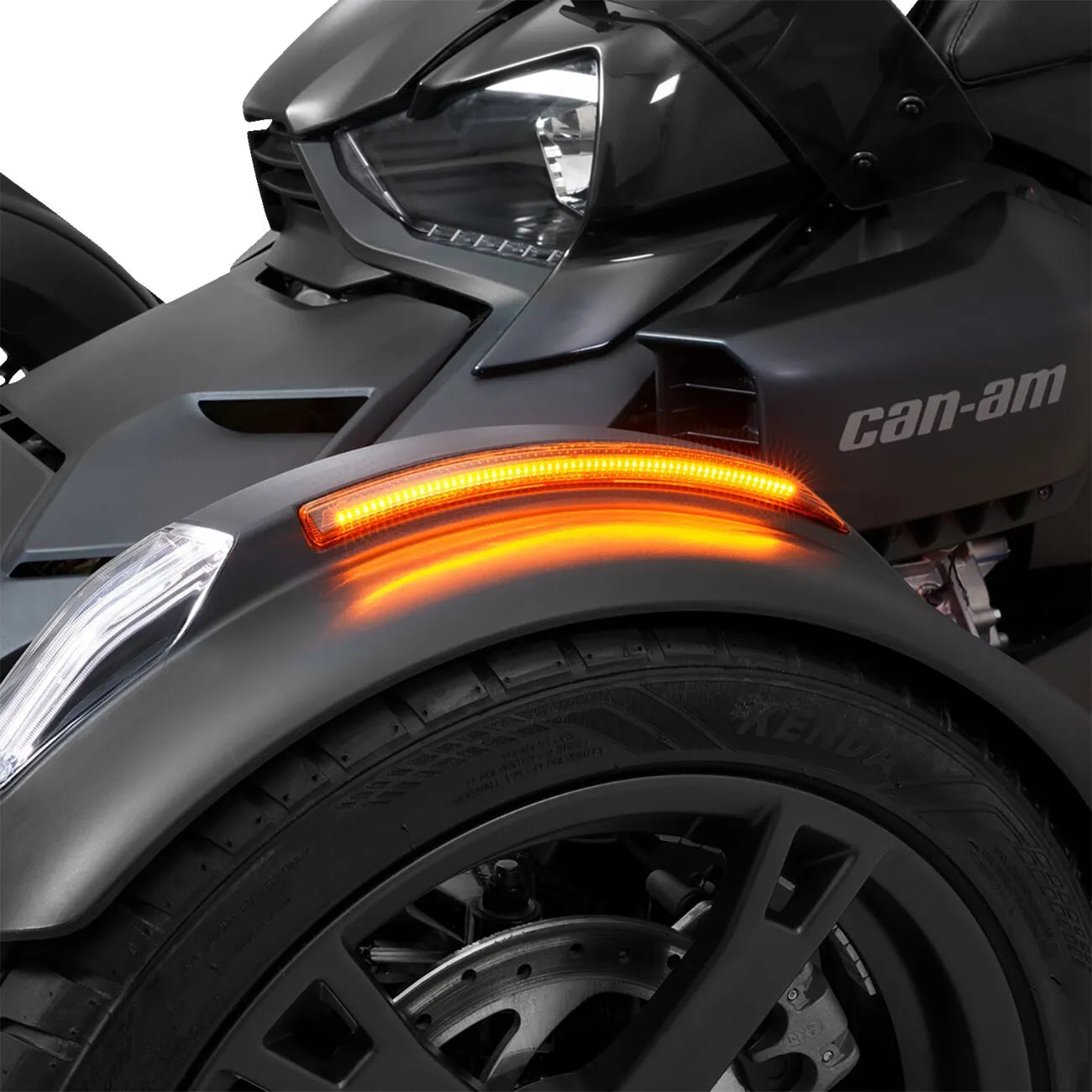 Show Chrome Slayer Front Fender Led Light