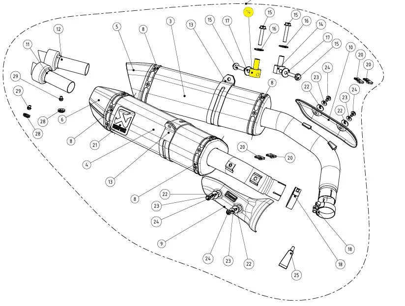 Akrapovic Tuleja Dystansowa