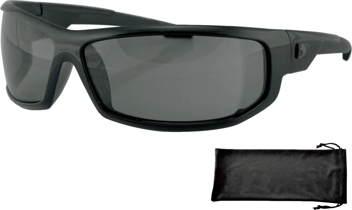 Bobster AXL Sunglasses Black with Smoke Lens