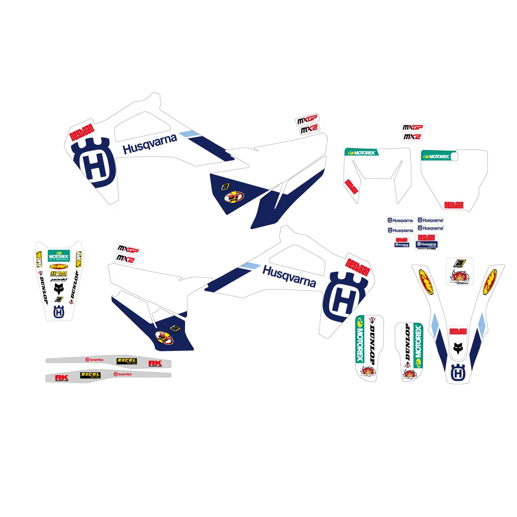 Blackbird Racing Factory Grafik Sticker Kit Complete