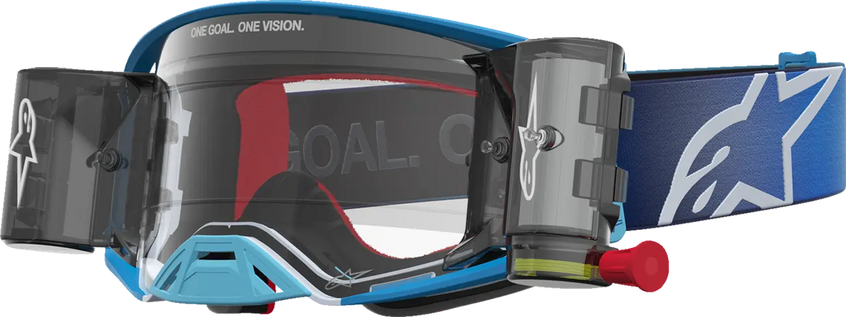 Alpinestars Supertech Firma Roll-Off Goggles Blue/Silver/Clear