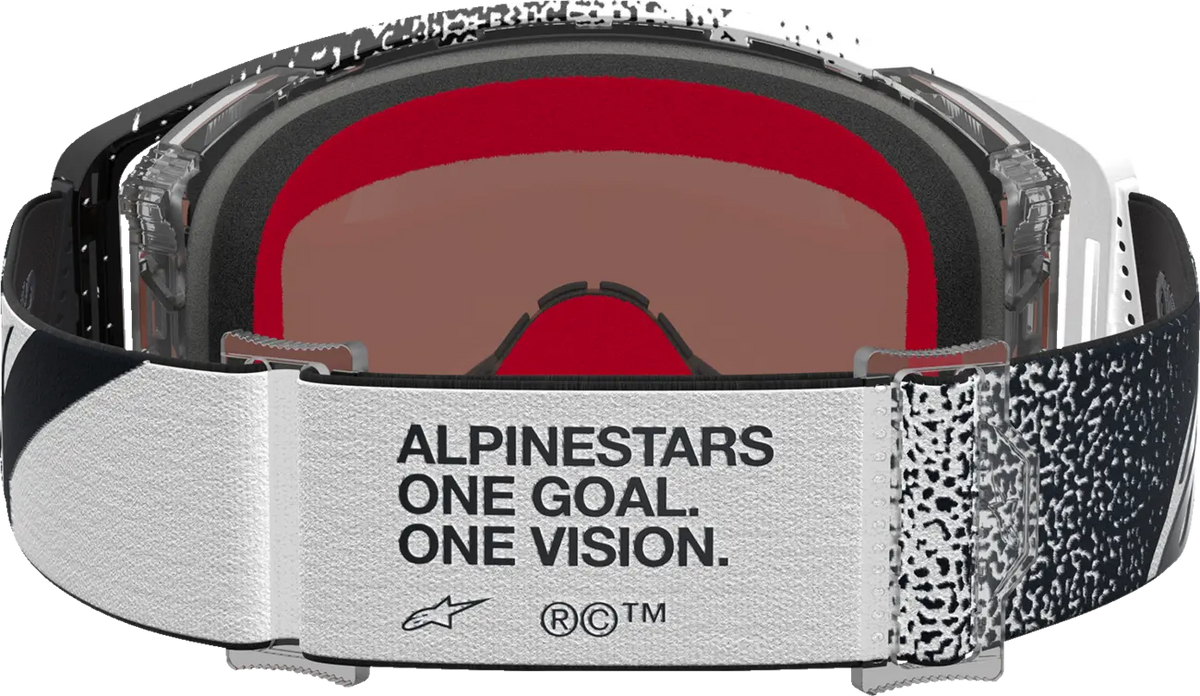 Alpinestars Supertech Hiten Goggles White Black Mirror-Silver