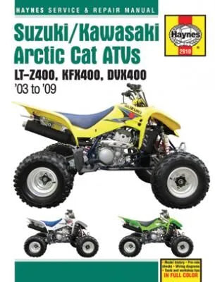 Haynes Service Manual for Kawasaki Suzuki 4-Stroke ATV