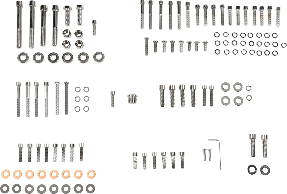 Drag Specialties Polished Socket Engine Bolt Kit for Softail