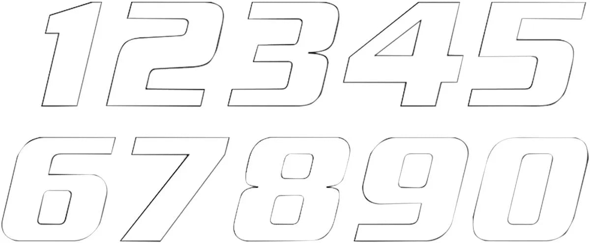 Blackbird Racing One Series Number Plate Graphic - White