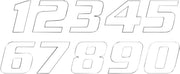 Blackbird Racing One Series Numbers - White Number Plate Graphics