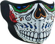 Zan Headgear Muerte Skull Half Mask Reversible Purple