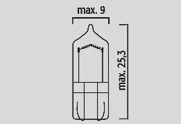 Flosser W2 1x9 5d Incandescent Wedge Bulb - 12V 5W - 10 stk - 4891