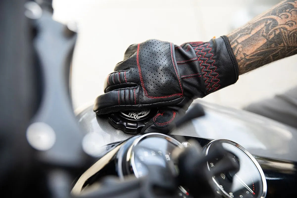 Biltwell Borrego Gloves - Black/Red
