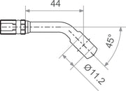 Trw Banjo Varioflex Fitting z zgięciem 45°