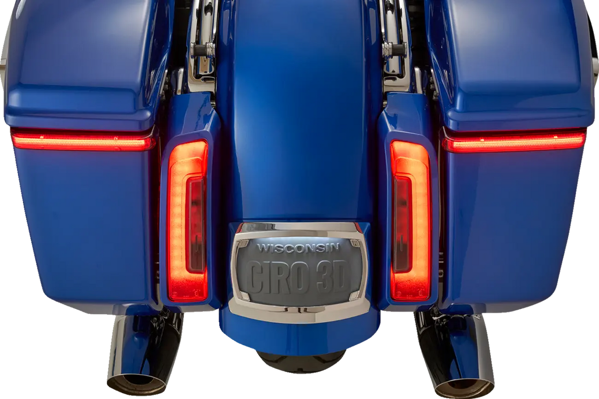 Ciro Red LED Bag Blade Lights for Harley Davidson FL CVO