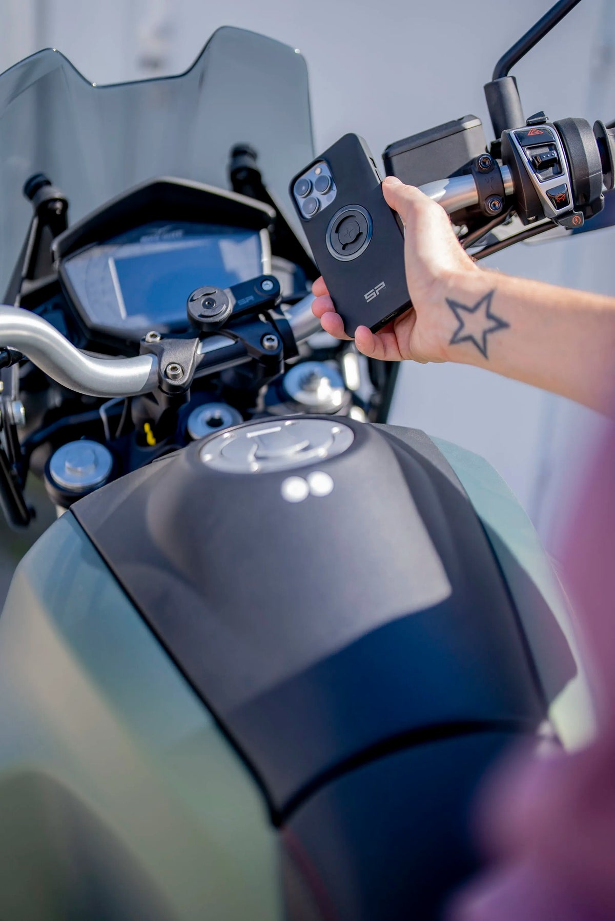 Sp Connect Moto Mount Lt For Standard/oversize Handlebars