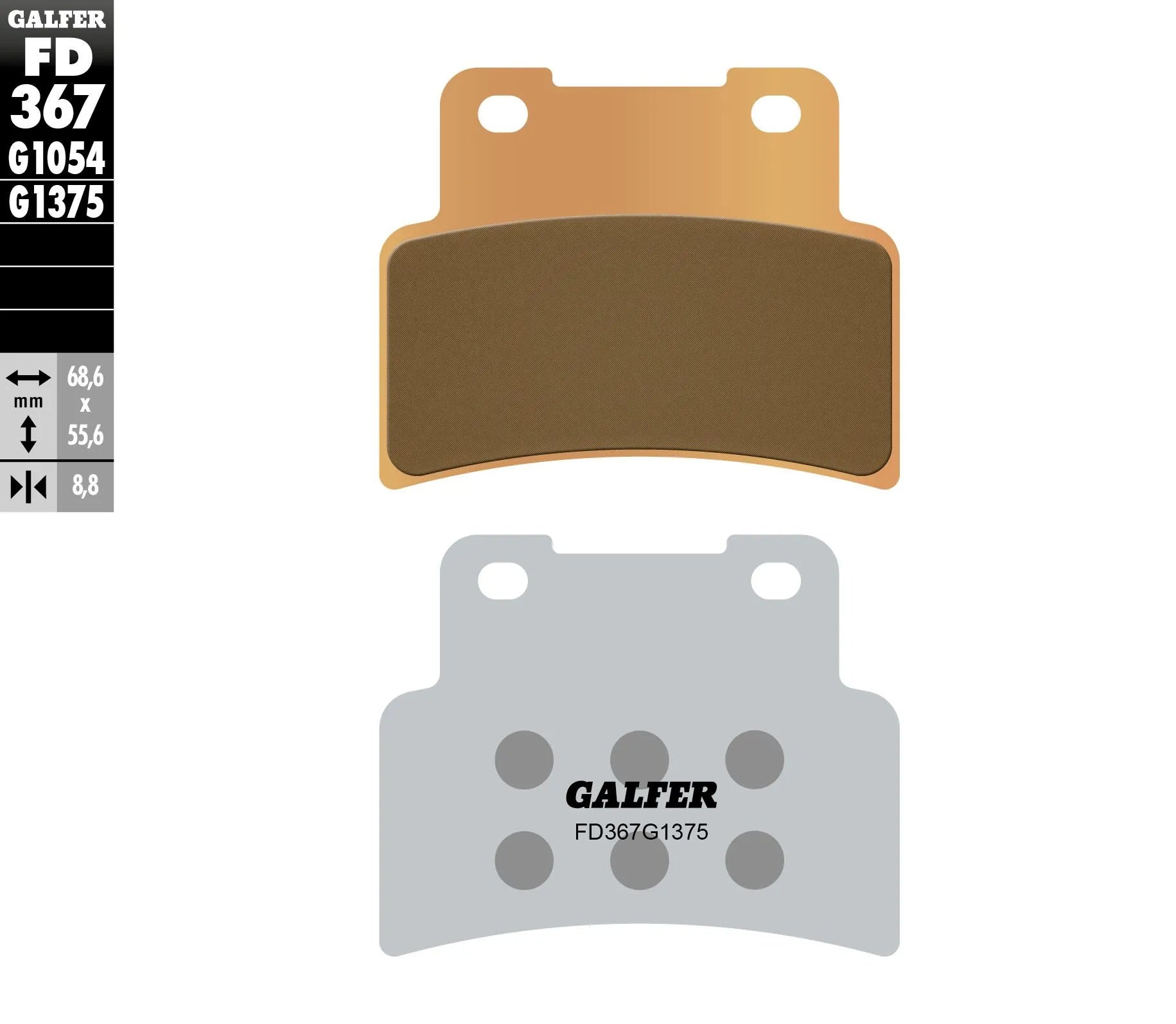 Galfer Hh Sintered Brake Pads For Motorcycle - Front