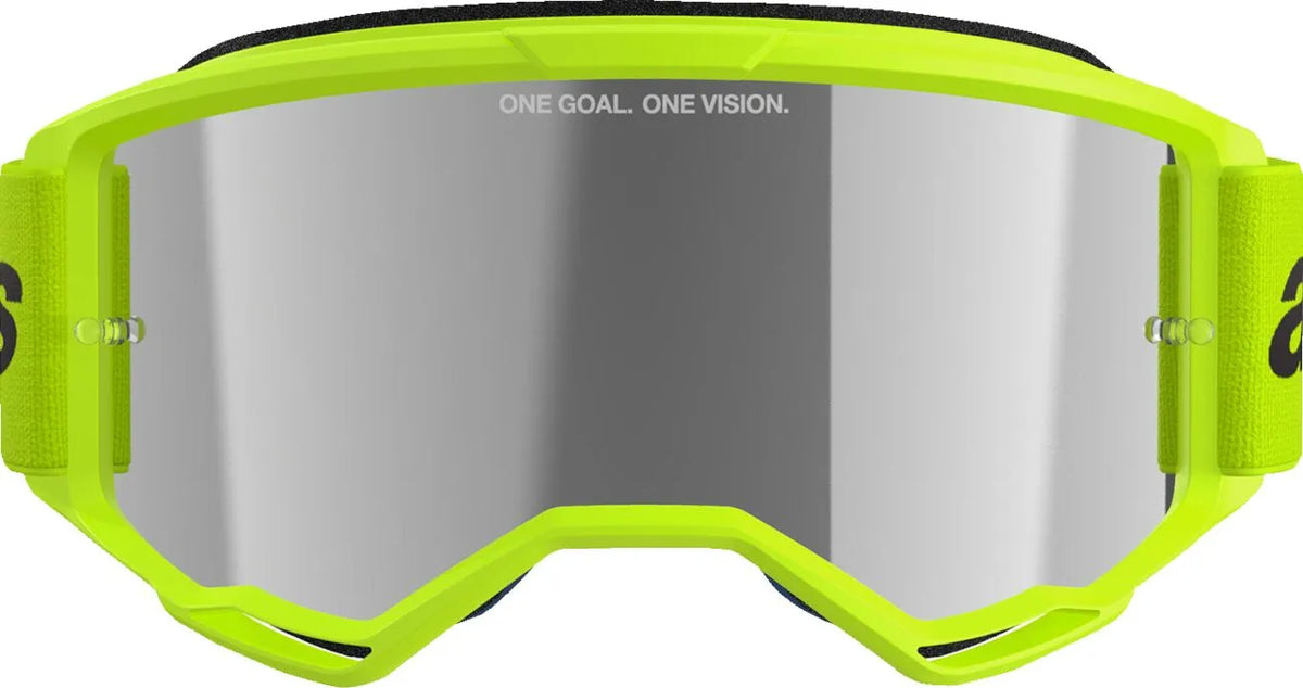 Alpinestars Vision 3 Wordmark Goggle Yellow Fluo Mirror-Silver